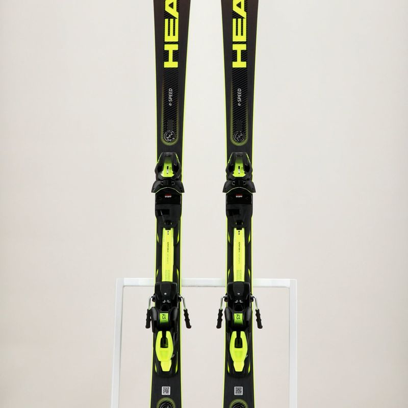 HEAD Supershape e-Speed SW SF-PR + PRD 12 juodos/neon geltonos spalvos kalnų slidės 7