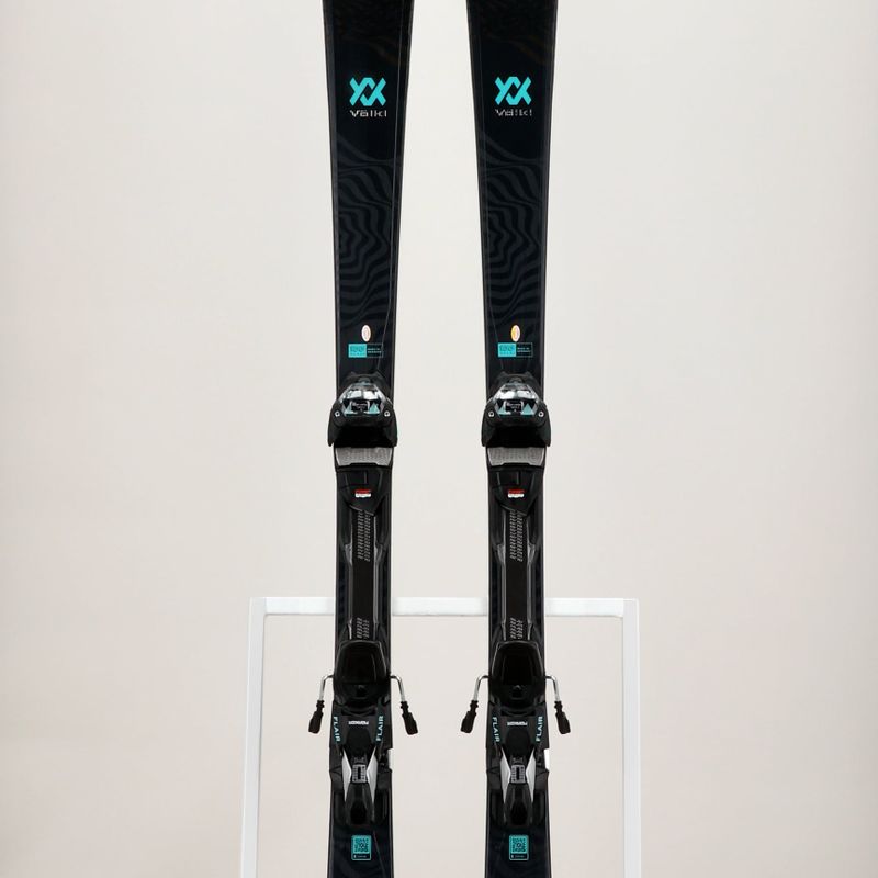 Moteriškos kalnų slidės Völkl Flair SC Carbon + vMotion 11 ALU GW black/teal/silver 10