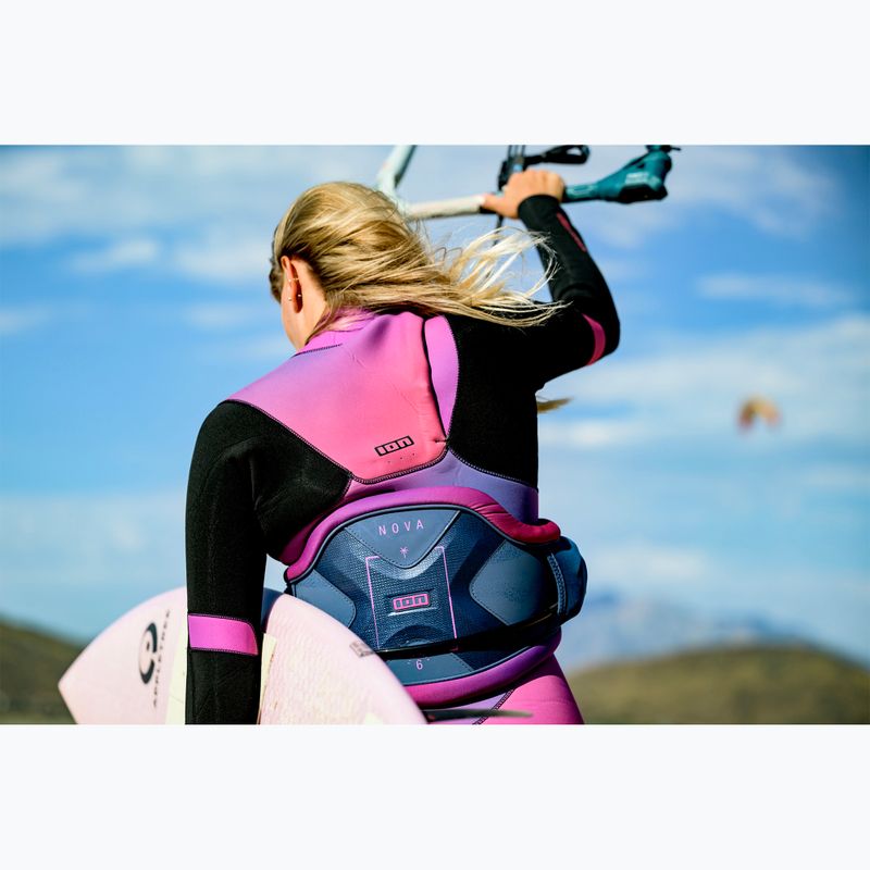 Moteriškas plaukimo hidrokostiumas ION Amaze Core 4/3 Front Zip pink gradient 8