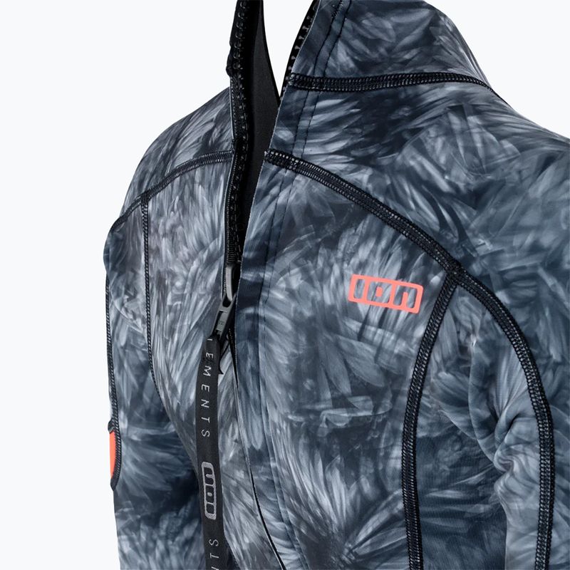 Moteriškas plaukimo hidrokostiumas ION Amaze Shorty 2.0 Back Zip black flowers 5