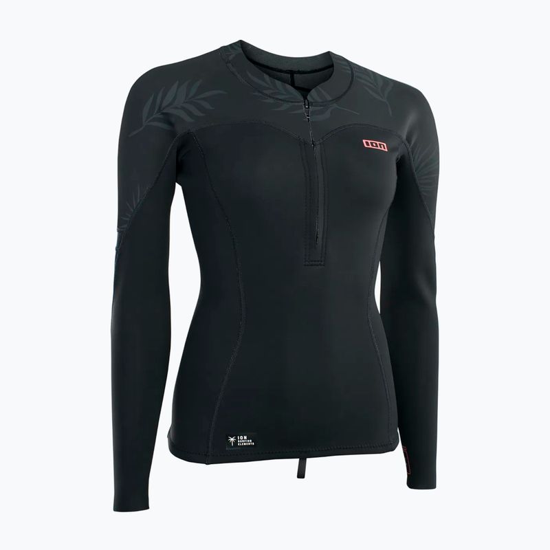 Moteriški plaukimo marškinėliai ilgomis rankovėmis ION Neo Zip Top 1.5 black 2