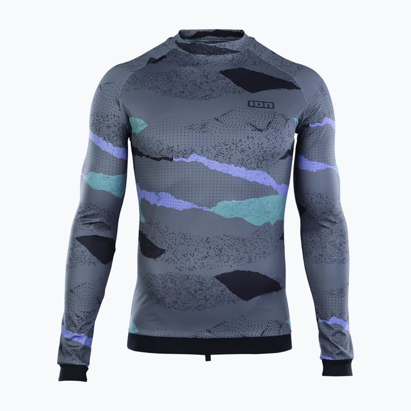 Vyriški plaukimo marškinėliai ilgomis rankovėmis ION Lycra Maze dark collage