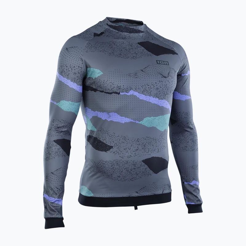 Vyriški plaukimo marškinėliai ilgomis rankovėmis ION Lycra Maze dark collage 2