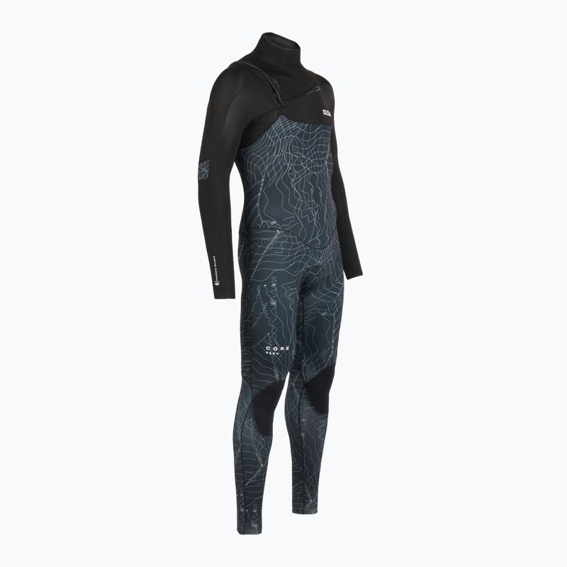 Vyriškas plaukimo kostiumas ION Seek Core 3/2 mm Front Zip distorted black