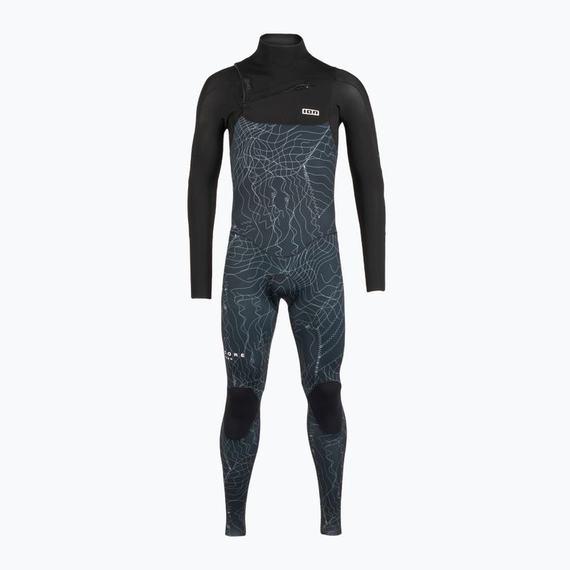 Vyriškas plaukimo kostiumas ION Seek Core 3/2 mm Front Zip distorted black 2