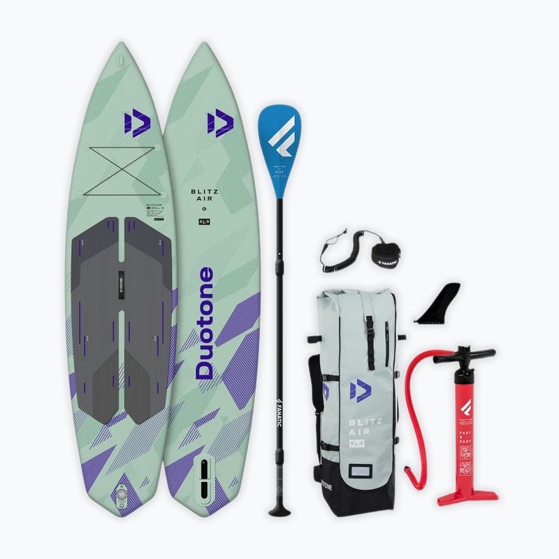 Pripučiamos SUP irklentės rinkinys DUOTONE iSUP Package Blitz Air SLS pale green