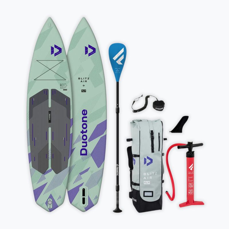 Pripučiamos SUP irklentės rinkinys DUOTONE iSUP Package Blitz Air SLS pale green
