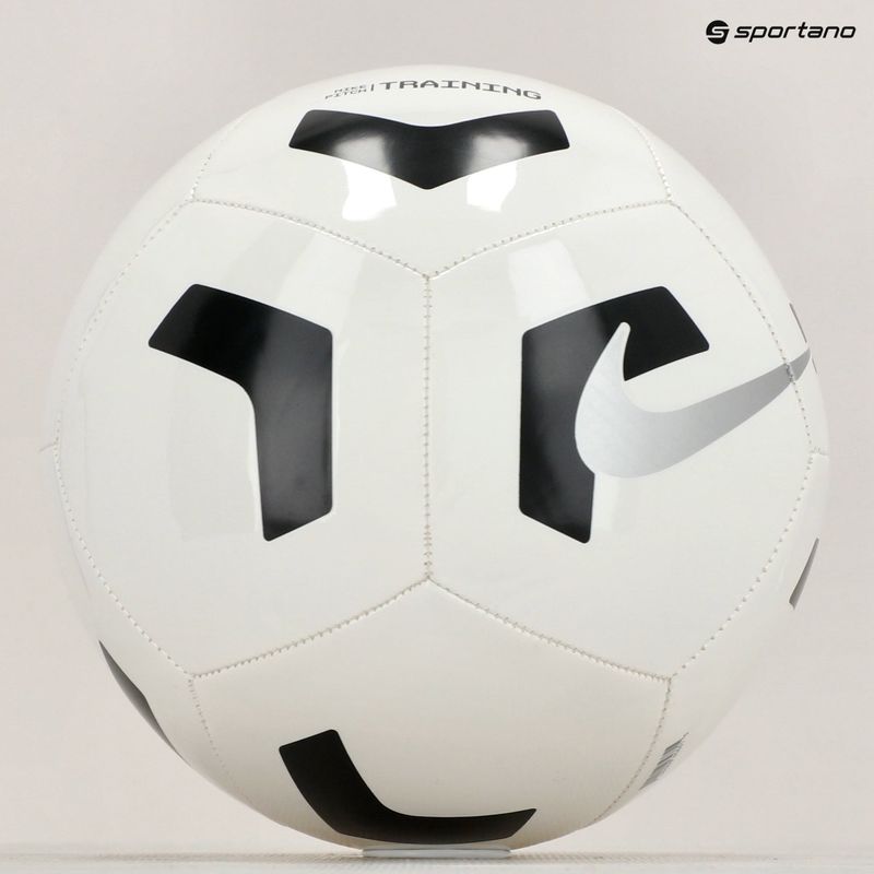 Futbolo kamuolys Nike Pitch Training white/black/silver dydis 5 5
