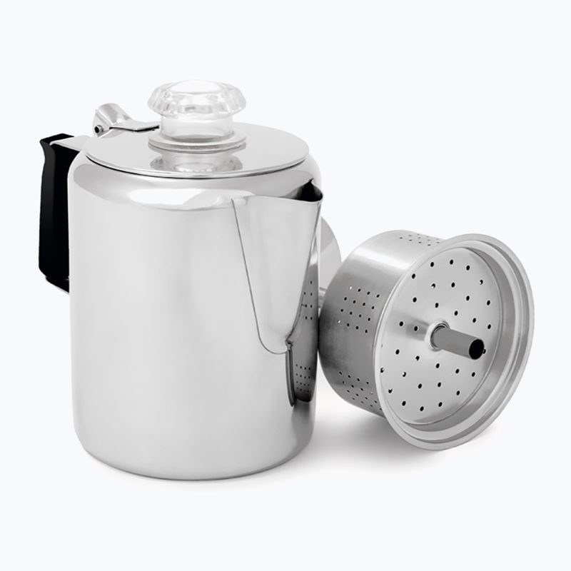 Turistinis kavos virimo aparatas GSI Outdoors Glacier Stainless 3 Cup Perc W/Silicone Handle polished