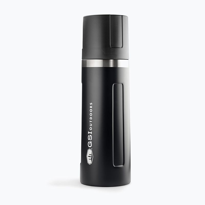 GSI Outdoors nerūdijančio plieno vakuuminis butelis Glacier, 1 l, juodas 67475