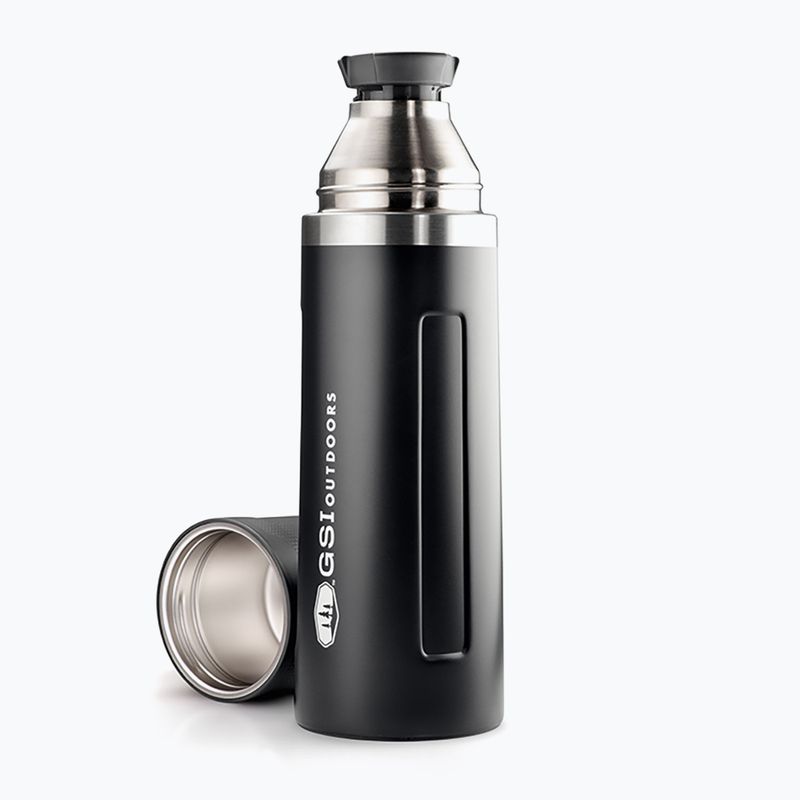 GSI Outdoors nerūdijančio plieno vakuuminis butelis Glacier, 1 l, juodas 67475 2