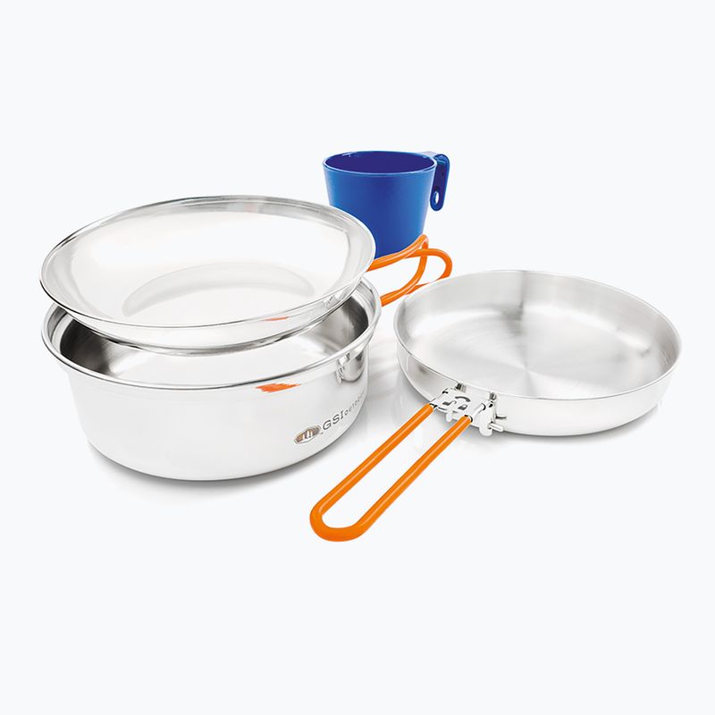 Turistinių indų rinkinys GSI Outdoors Stainless Mess stainless