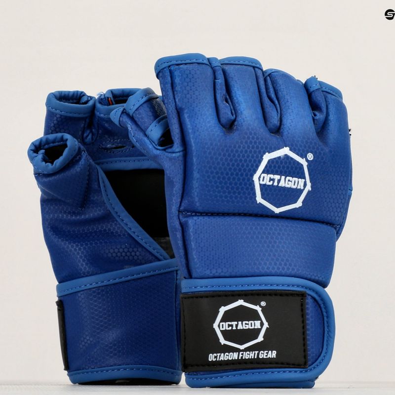 Octagon Kevlar MMA graplingo pirštinės mėlynos spalvos 7