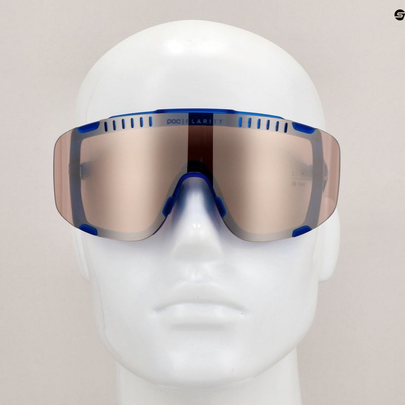 POC Devour opal blue translucent/clarity trail silver dviračių akiniai 8