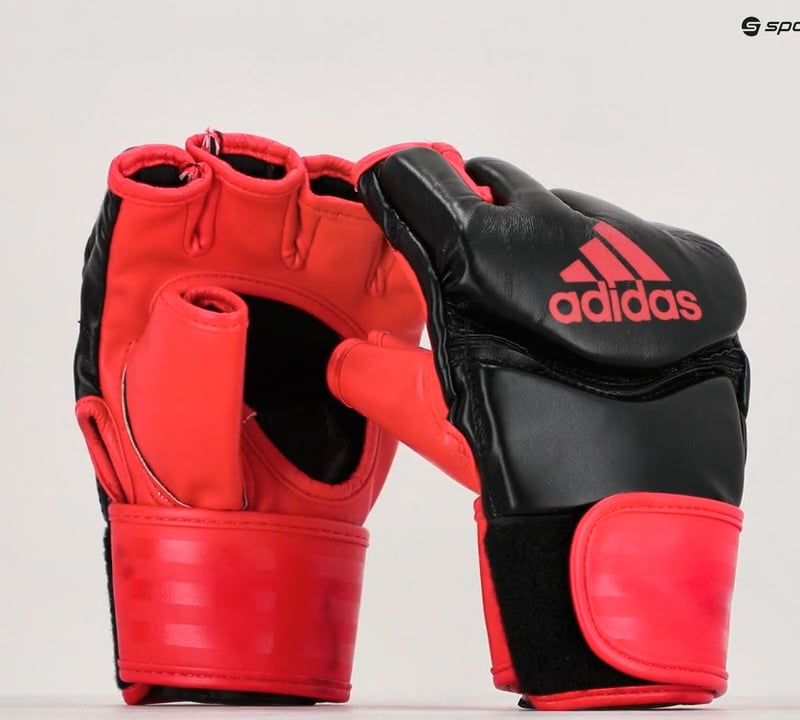 Adidas treniruočių graplingo pirštinės raudonos ADICSG07 7