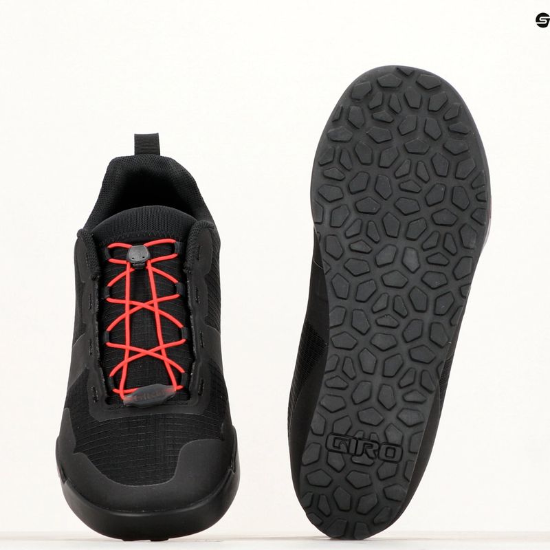 Vyriški platforminiai dviračių batai Giro Tracker Fastlace black/bright red 8