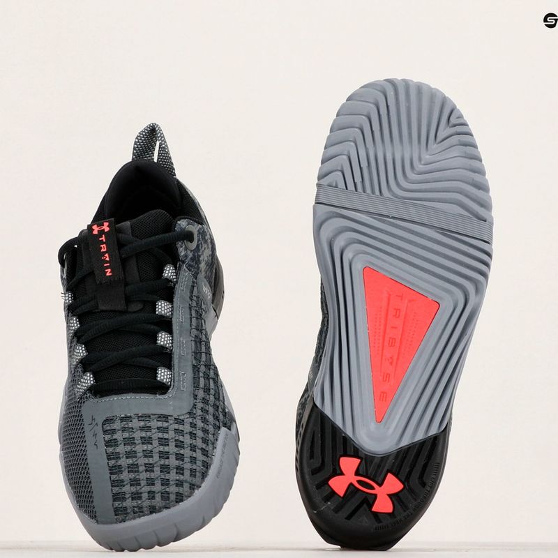 Vyriški žygio batai Under Armour TriBase Reign 6 gray void/pitch gray/rush red 14