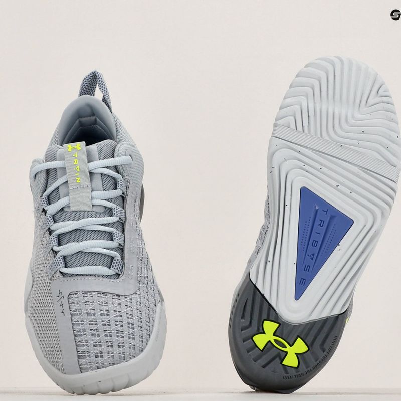 Vyriški žygio batai Under Armour TriBase Reign 6 mod gray/starlight/high vis yellow 14