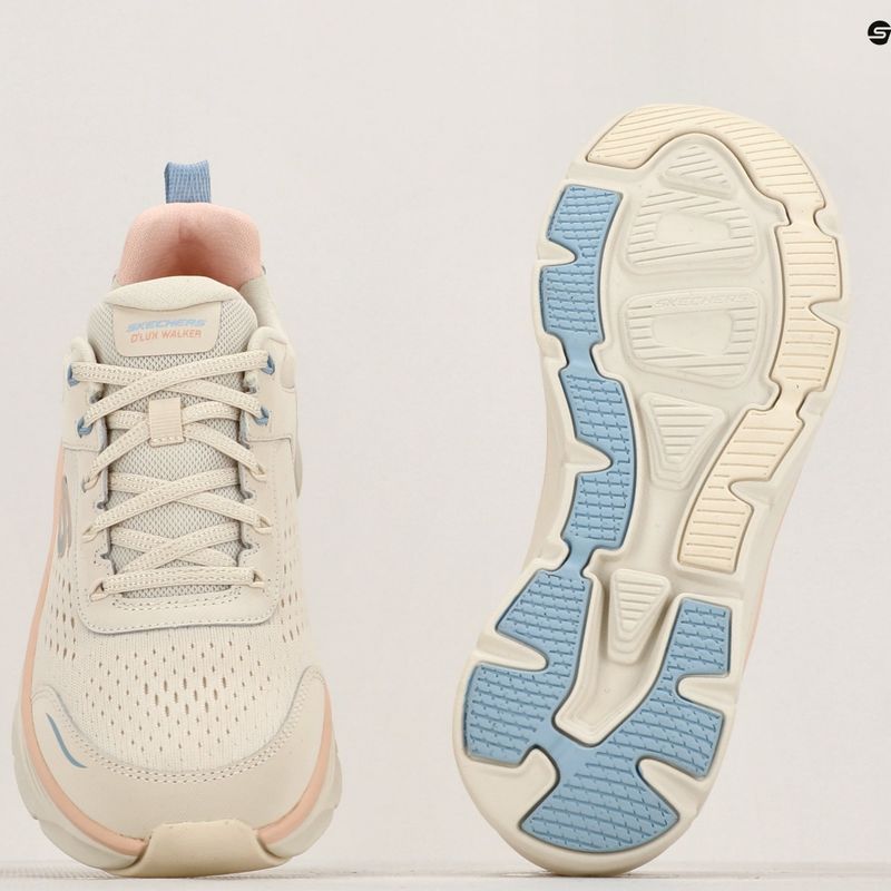 Moteriški batai SKECHERS D'Lux Walker 2.0 Daisy Doll beige/mesh/pink/blue 8