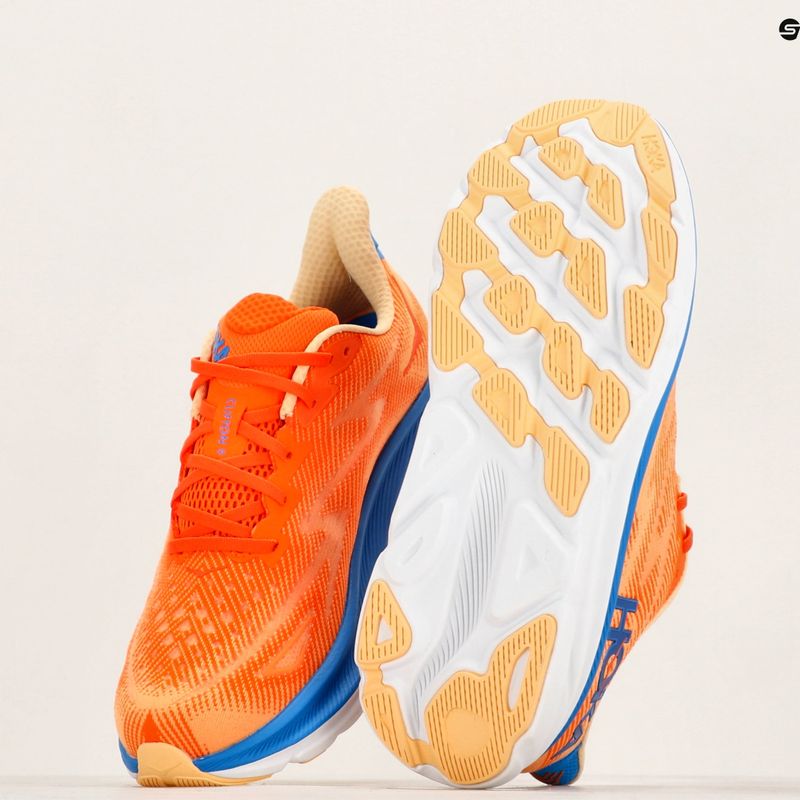 Vyriški bėgimo bateliai HOKA Clifton 9 Wide vibrant orange/impala 9