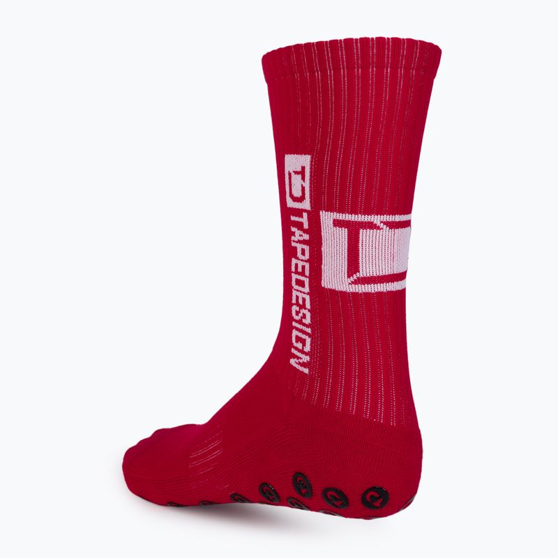 Vyriškos Tapedesign neslystančios futbolo kojinės raudonos TAPEDESIGN RED 2