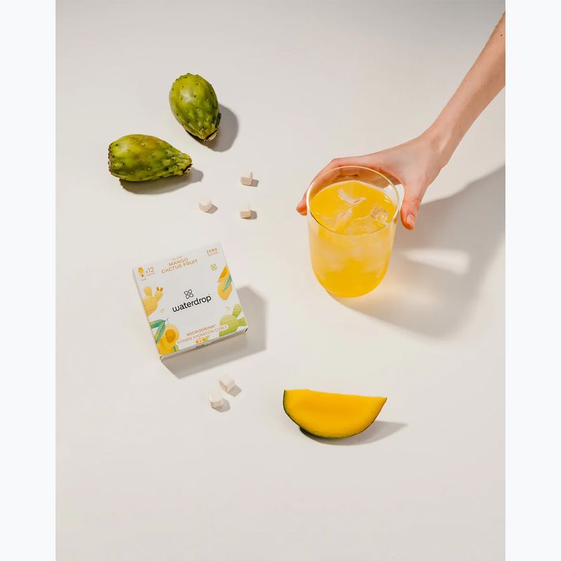 Energetinis gėrimas waterdrop Microenergy Oro 12 kubelių guayusa/ mango 2