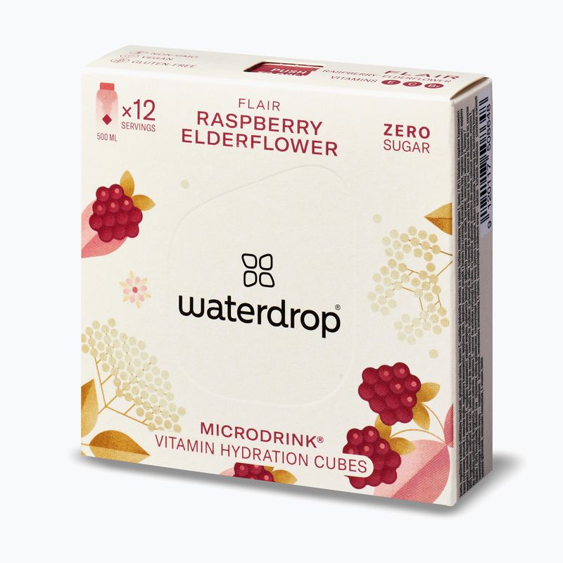 Izotoninis gėrimas waterdrop Microdrink Flair 12 kubelių raspberry/ elderflower 2