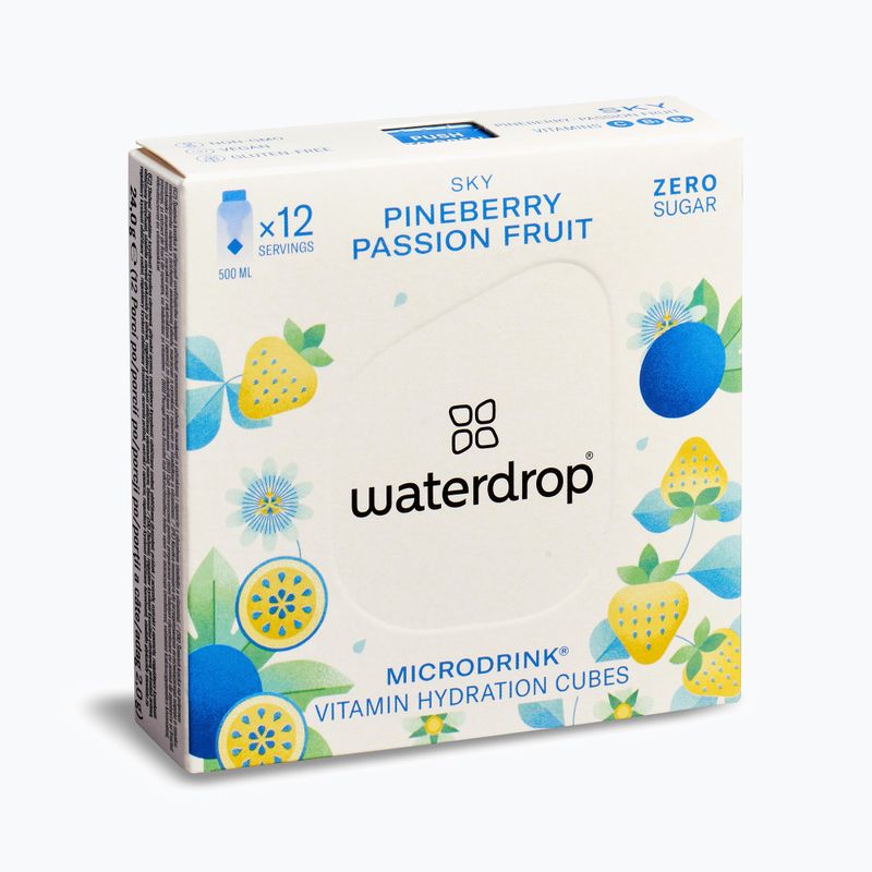 Izotoninis gėrimas waterdrop Microdrink Sky 12 kubelių pineberry passion fruit 2