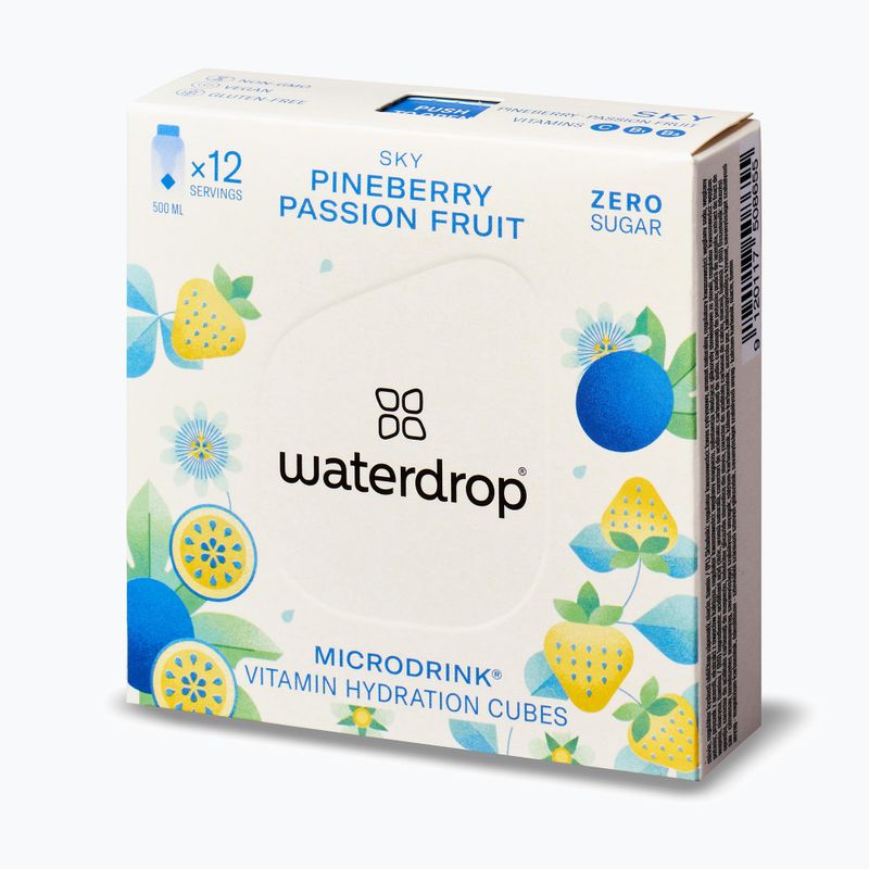Izotoninis gėrimas waterdrop Microdrink Sky 12 kubelių pineberry passion fruit 3