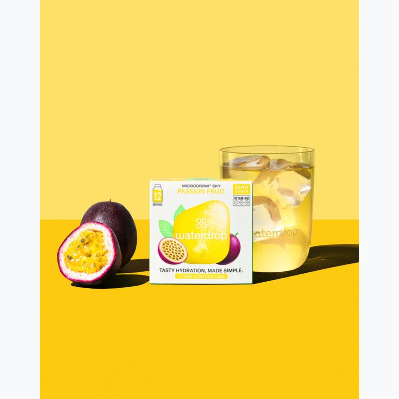 Izotoninis gėrimas waterdrop Microdrink Sky 12 kubelių pineberry passion fruit 4