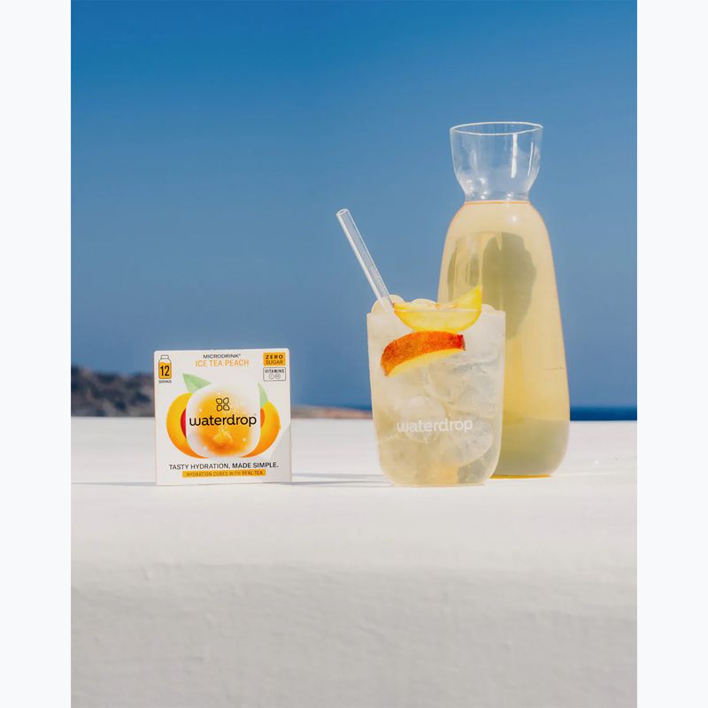Hidratacijos gėrimas waterdrop Microdrink Ice Tea 12 kostek peach 3