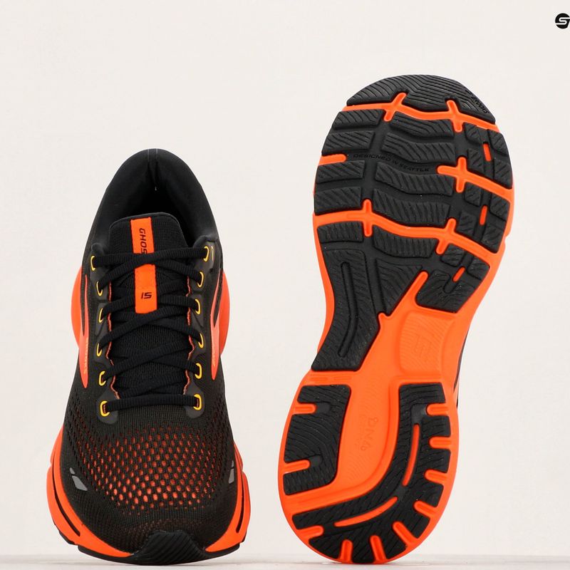 Vyriški bėgimo bateliai Brooks Ghost 15 black/yellow/red 12