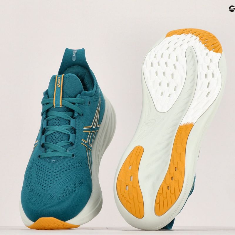 Vyriški bėgimo bateliai ASICS Gel-Nimbus 26 evening teal/light mustard 10