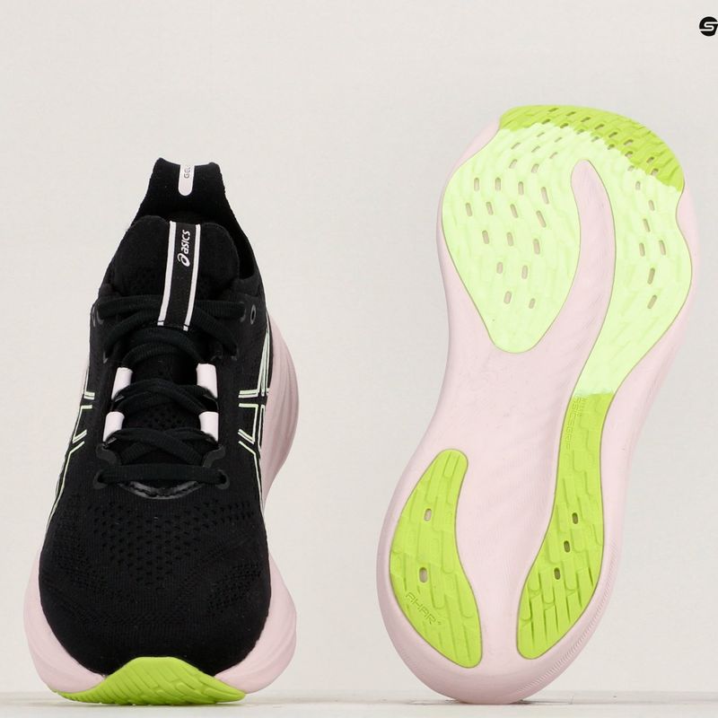 Moteriški bėgimo bateliai ASICS Gel-Nimbus 26 black/neon lime 11