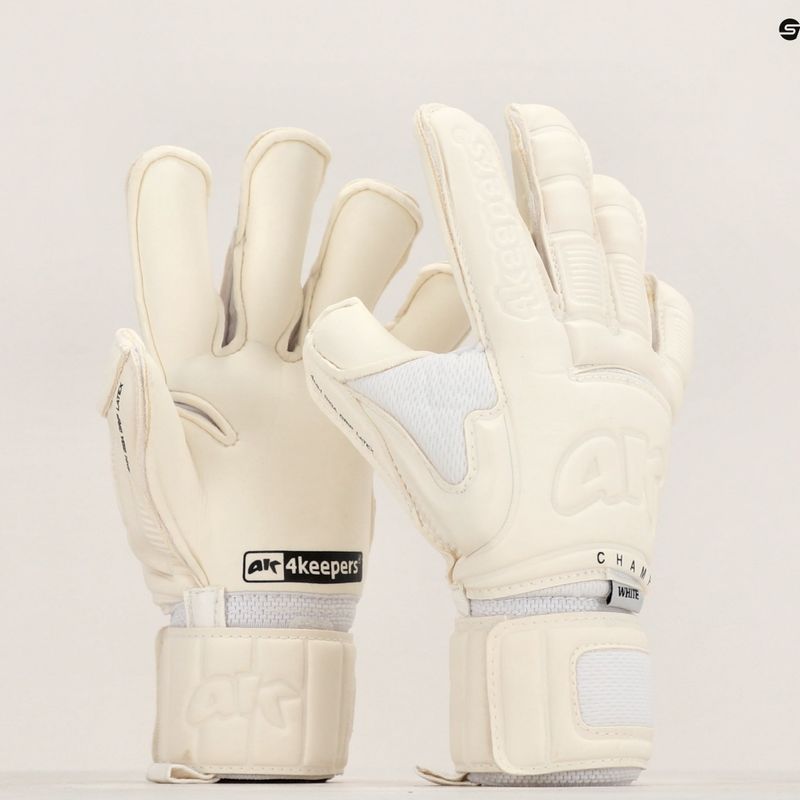 Vaikiškos vartininko pirštinės 4keepers Champ Gold White RF2G baltos 5