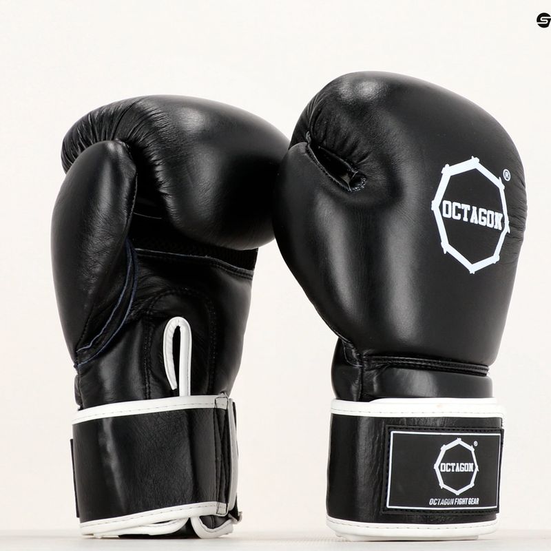 Bokso pirštinės Octagon Agat black/white 10