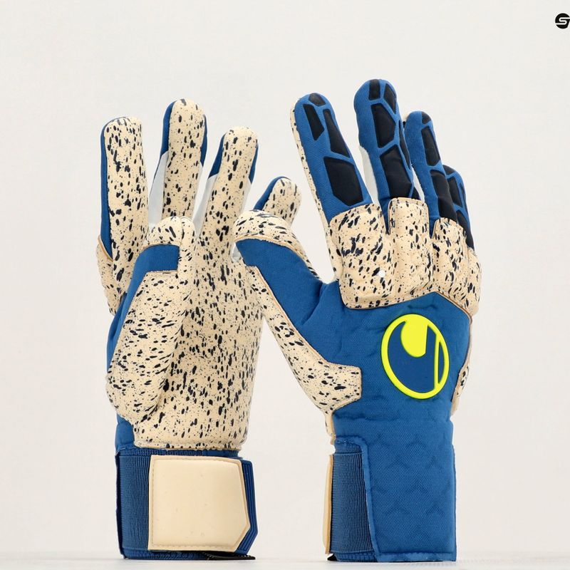 Uhlsport Hyperact Supergrip+ Reflex mėlynos vartininko pirštinės 101123001 7