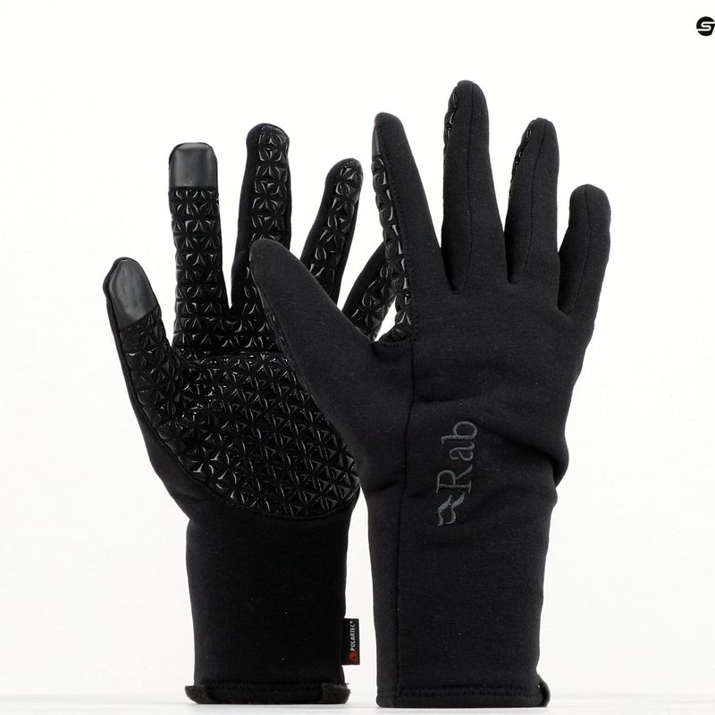 Vyriškos trekingo pirštinės Rab Power Stretch Contact Grip black 9