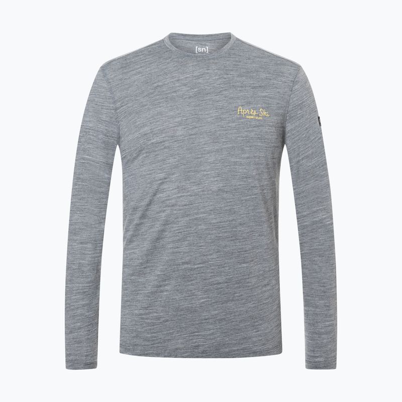 Vyriški ilgomis rankovėmis marškinėliai super.natural Apres Ski cashmere grey melange/various 5