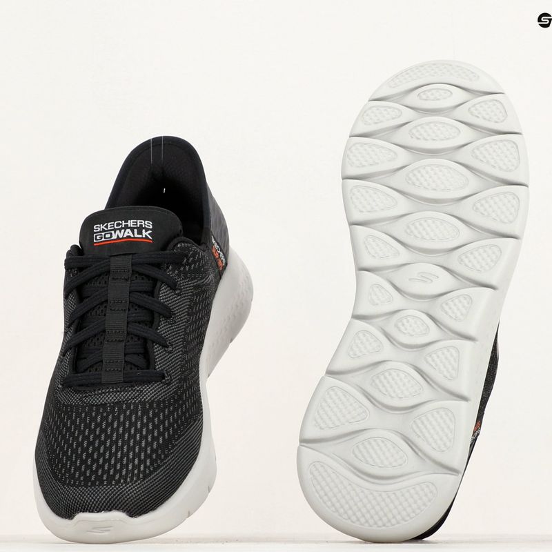 Vyriški batai SKECHERS Slip-ins Go Walk Flex New World black/white/orange 10