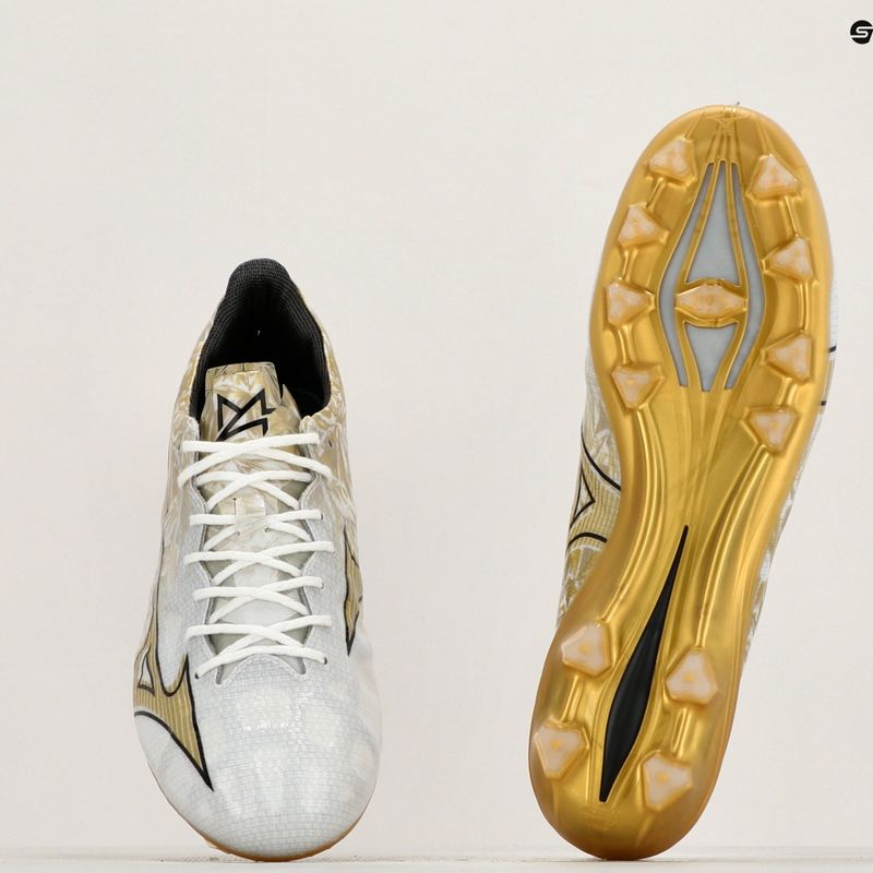 Vyriški futbolo batai Mizuno Αlpha Elite MD white/ge gold/black 11