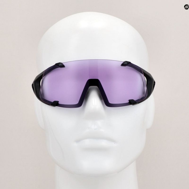 Akiniai nuo saulės Alpina Hawkeye Q-Lite V black matt/purple 9