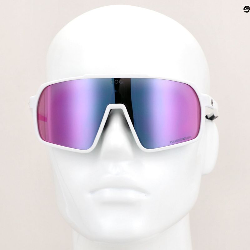 Akiniai nuo saulės GOG Okeanos matt white/black/polychromatic purple-green 7