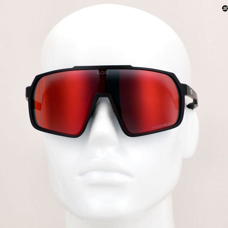 Akiniai nuo saulės GOG Okeanos matt black/polychromatic red 7