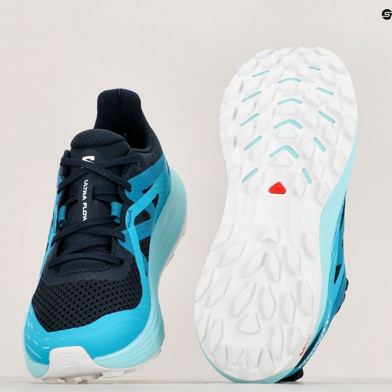 Moteriški bėgimo batai Salomon Ultra Flow carbon/peacock blue/white 16