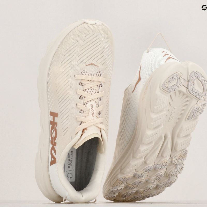 Moteriški bėgimo bateliai HOKA Rincon 3 eggnog/rose gold 11