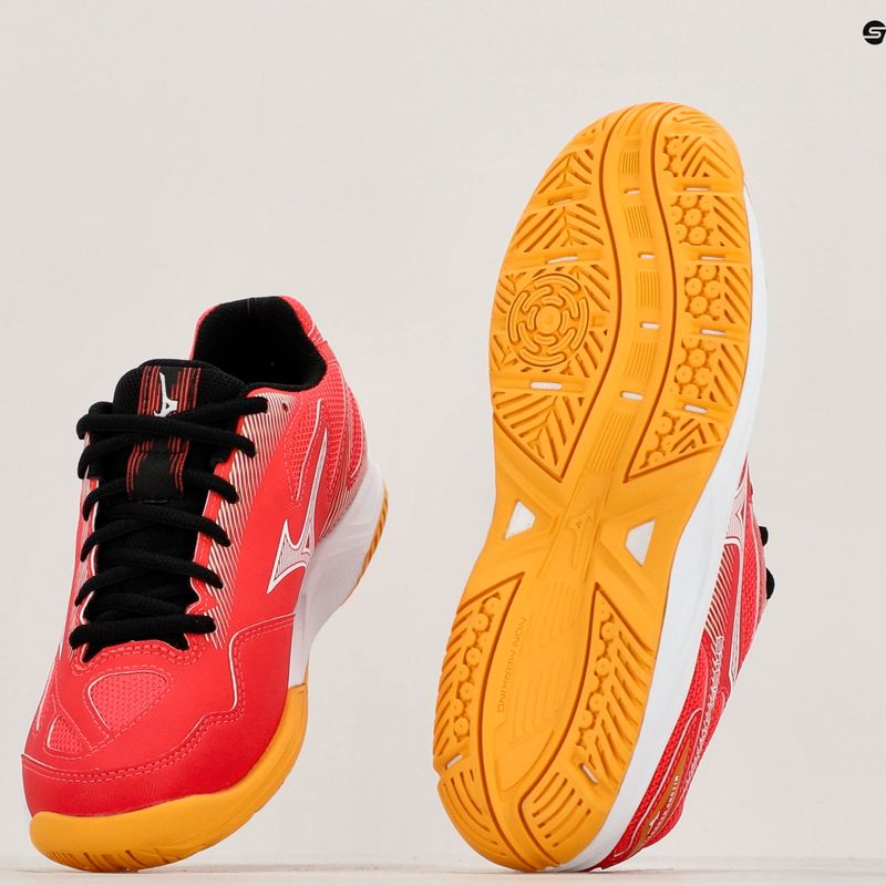 Vaikiški rankinio bateliai Mizuno Stealth Star 2 Jr radiant red/white/carrot curl 10