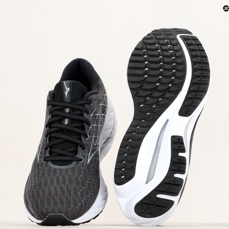 Vyriški bėgimo bateliai Mizuno Wave Inspire 20 ebony/white/black 10