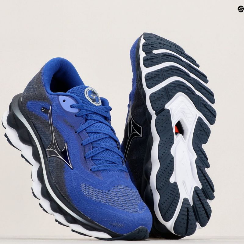 Vyriški bėgimo bateliai Mizuno Wave Sky 7 surf the web/silver/dress blues 9