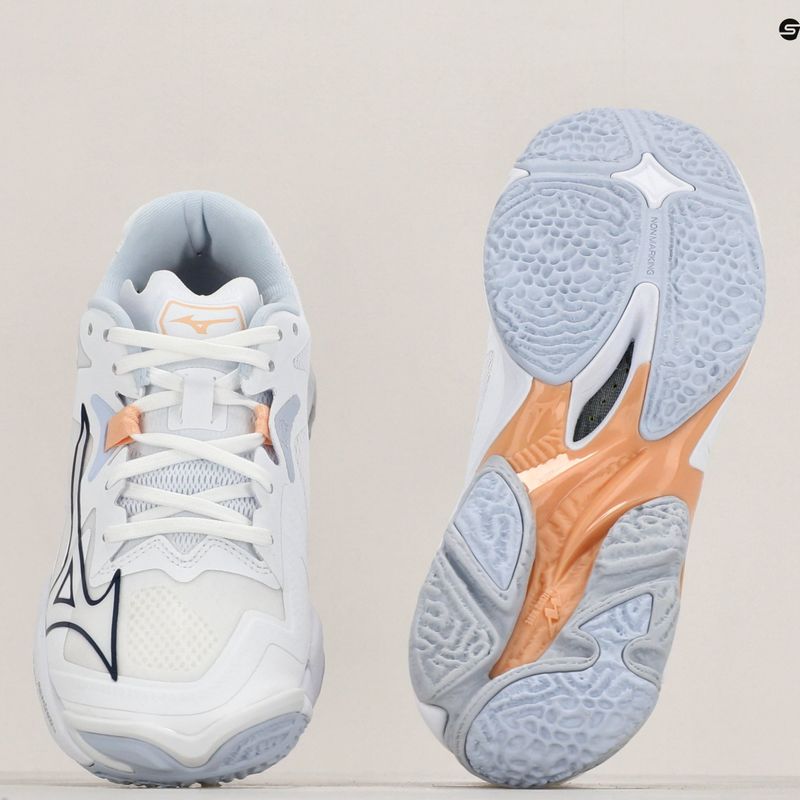Moteriški tinklinio batai Mizuno Wave Lightning Z8 white/navy peony/peach parfait 9